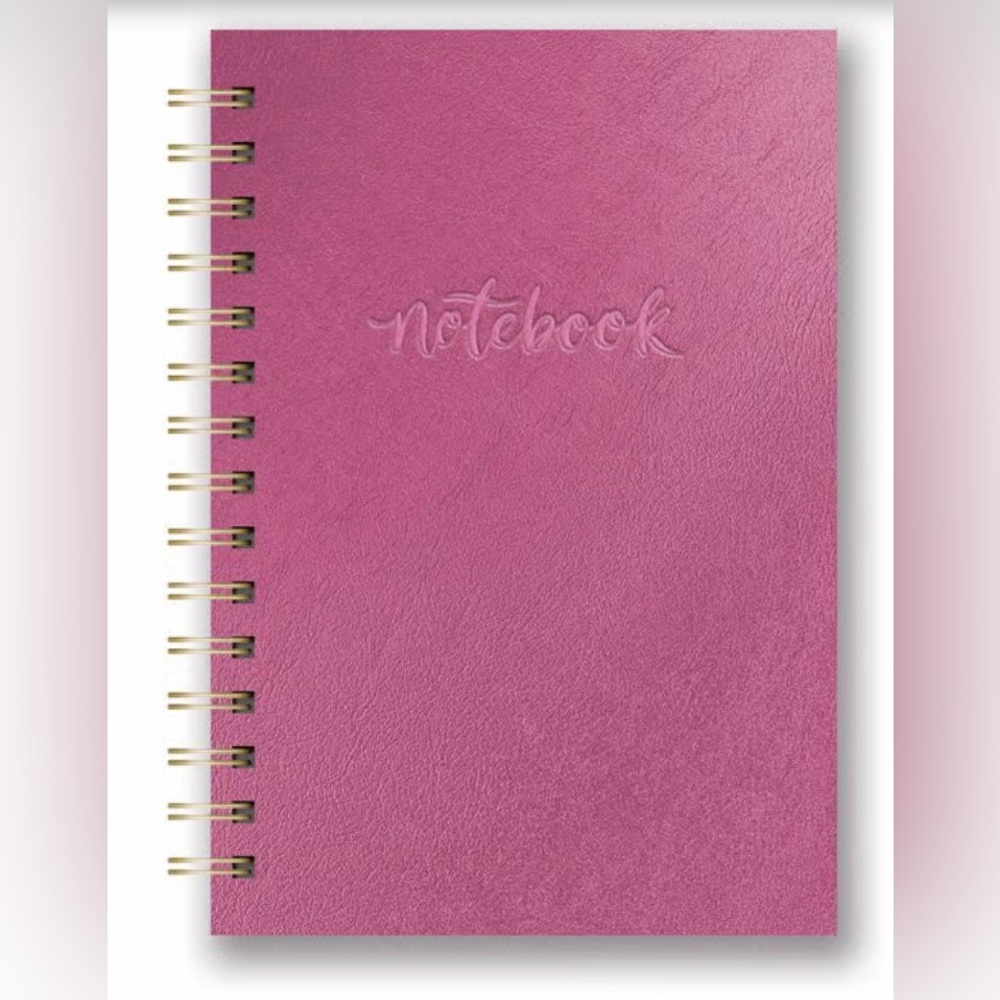 Studio 0h! Spiral Leatheresque Notebook / Metallic Pink Notebook - NWT